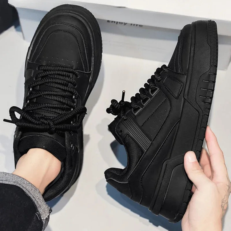 Heren hardloopsneakers op plateauzool — polyester