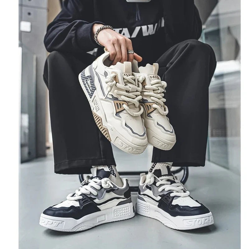 Heren streetstyle-sneakers, lichtgewicht