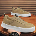 Heren plateausneakers met suède-look
