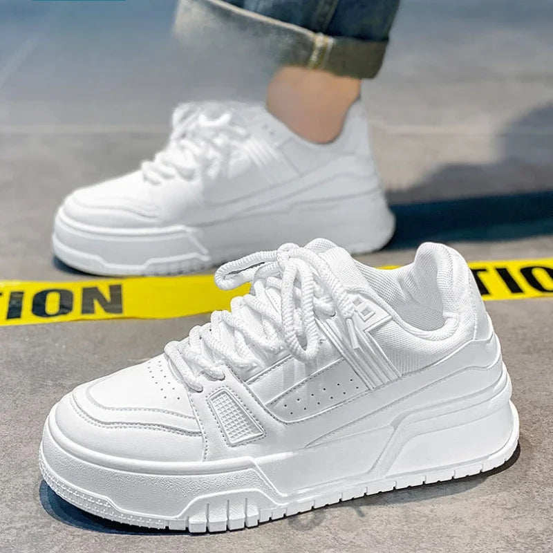 Heren hardloopsneakers op plateauzool — polyester