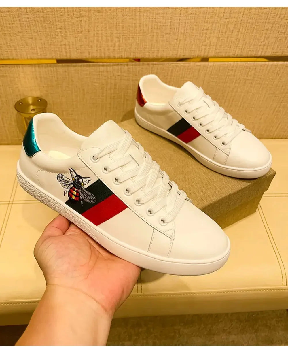 Heren skatesneakers met borduurdetails
