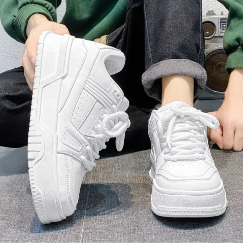 Heren hardloopsneakers op plateauzool — polyester