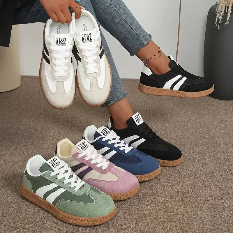 Dames instapsneakers met patchwork