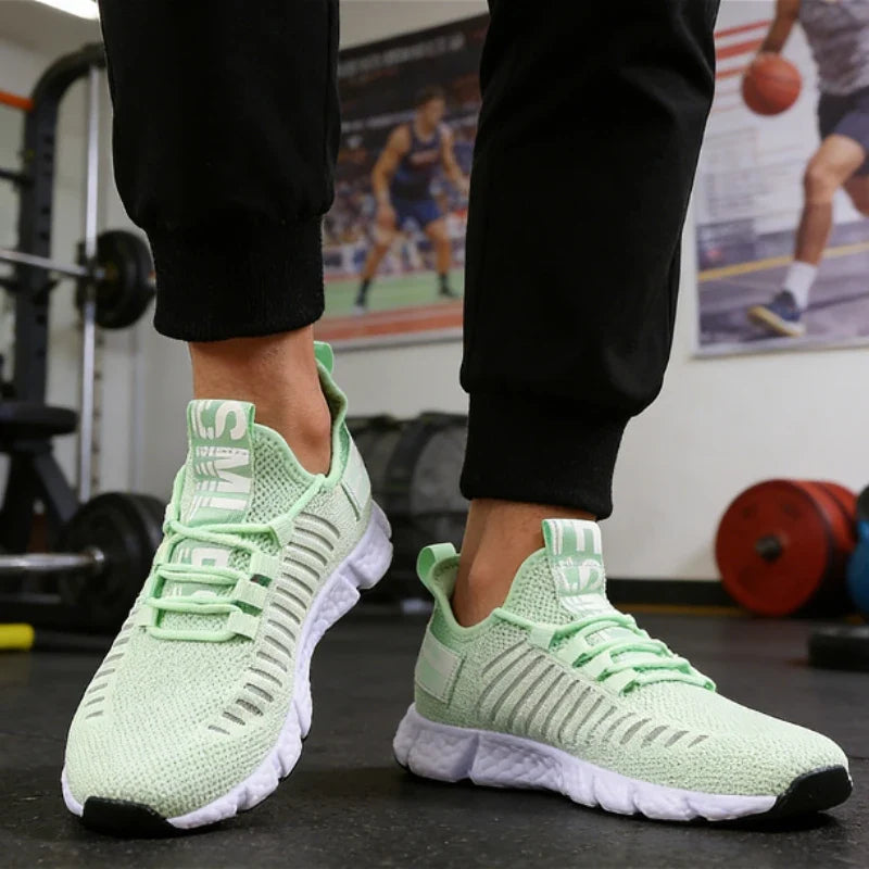 Heren hardloopsneakers, ademend