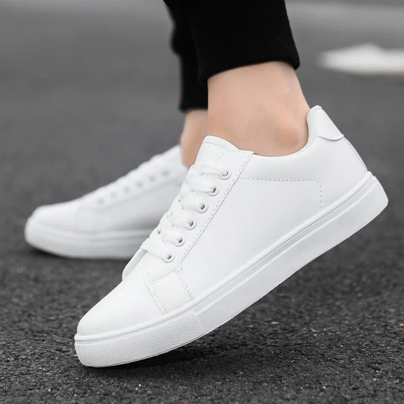 Heren skatesneakers van leer
