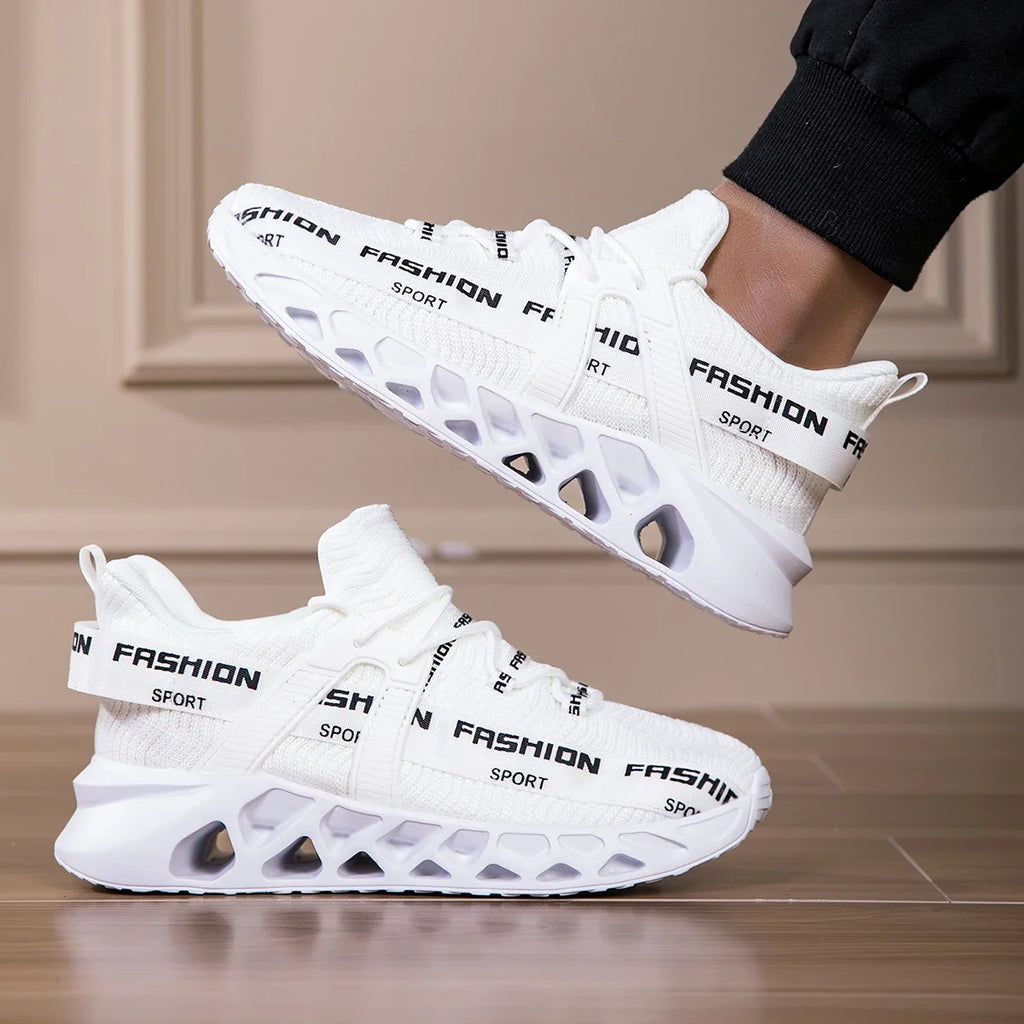 Heren plateausneakers, ademend — air mesh