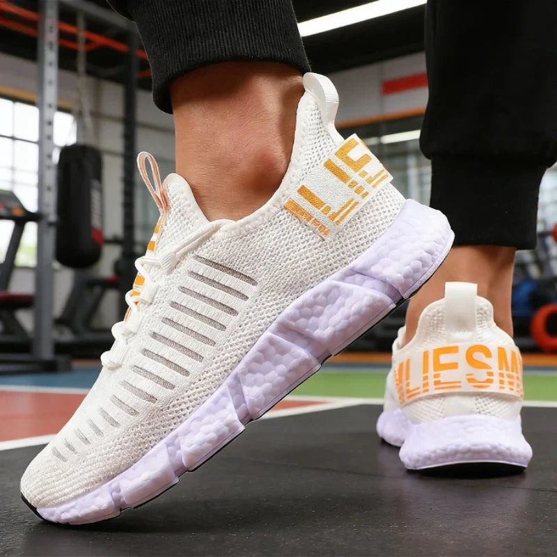 Heren hardloopsneakers, ademend