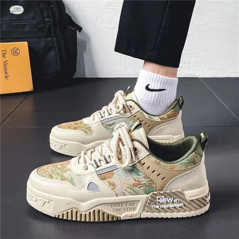 Heren plateausneakers, casual