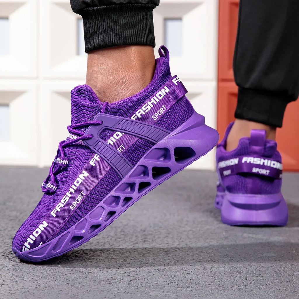 Heren plateausneakers, ademend — air mesh