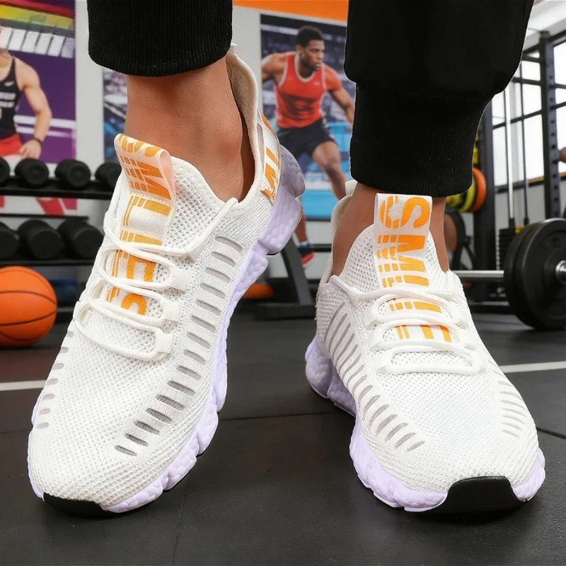 Heren hardloopsneakers, ademend