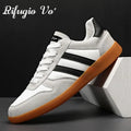 Heren boardsneakers met dikke zool — leer