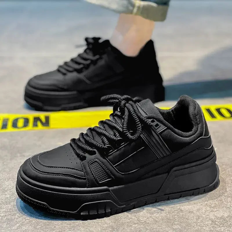Heren hardloopsneakers op plateauzool — polyester