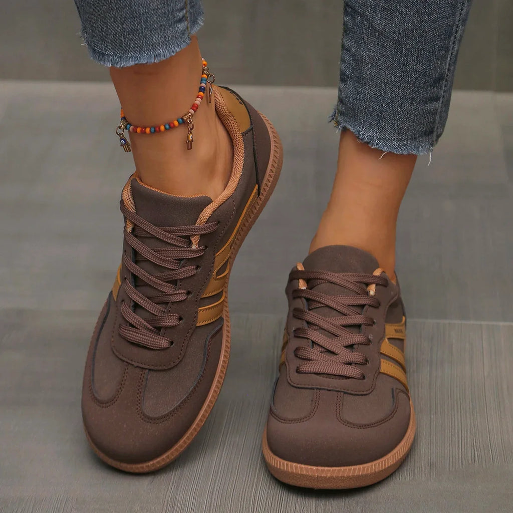 Dames loafers, instapmodel — runder-suède