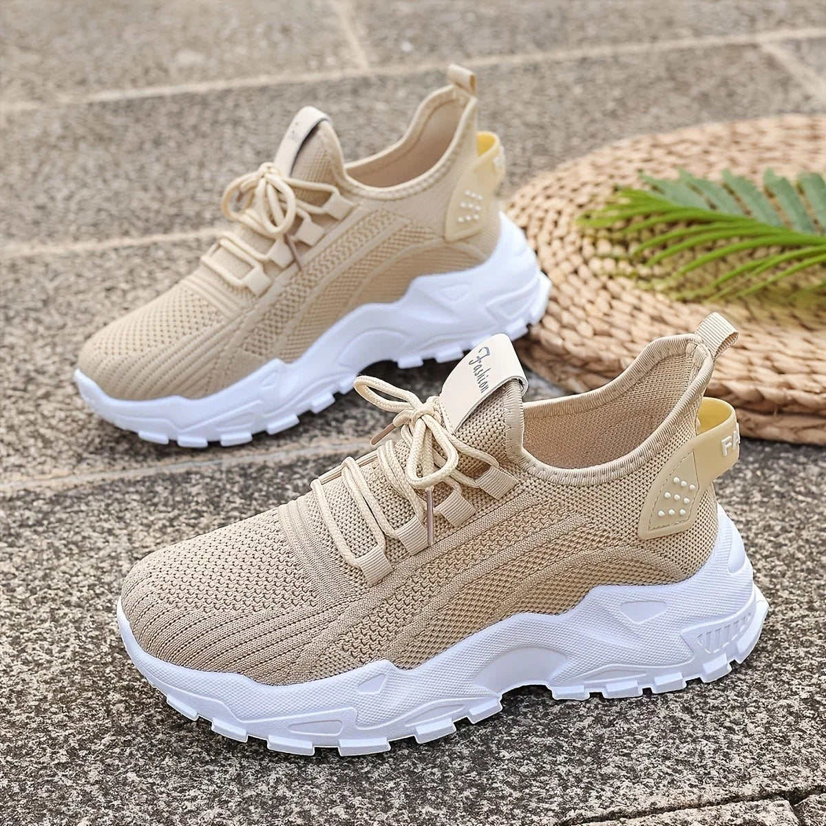 Dames gebreide wandelsneakers