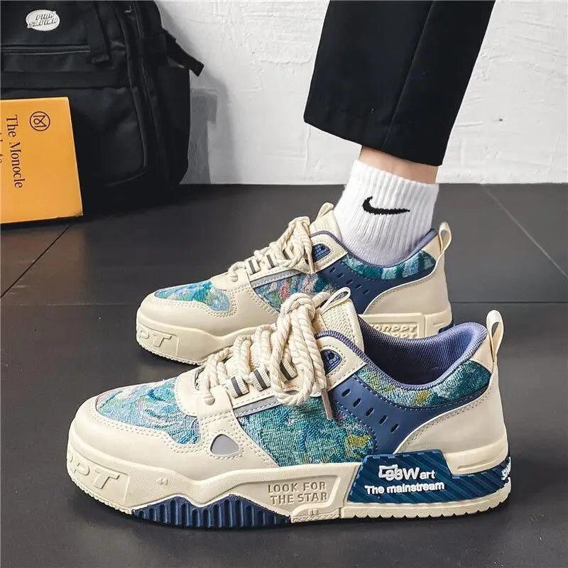 Heren plateausneakers, casual