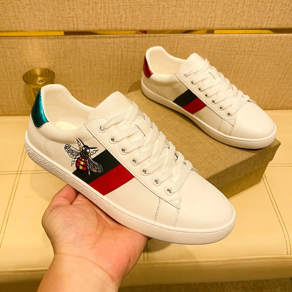 Heren skatesneakers met borduurdetails