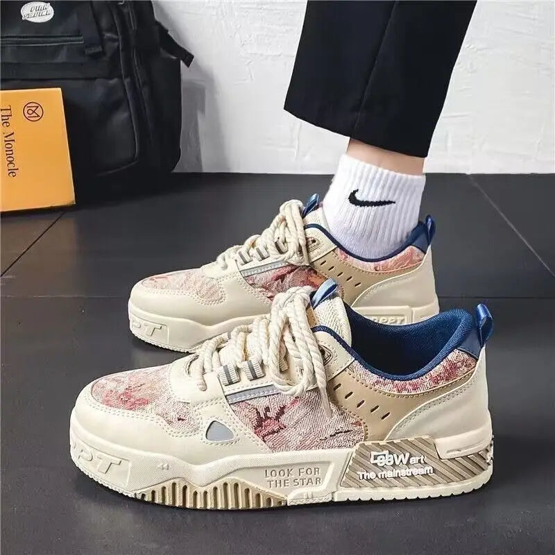 Heren plateausneakers, casual