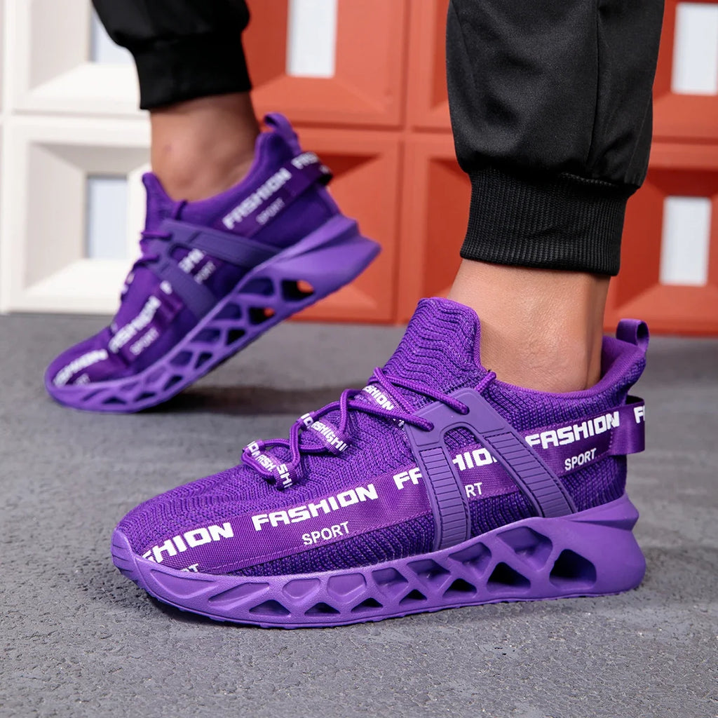 Heren plateausneakers, ademend — air mesh