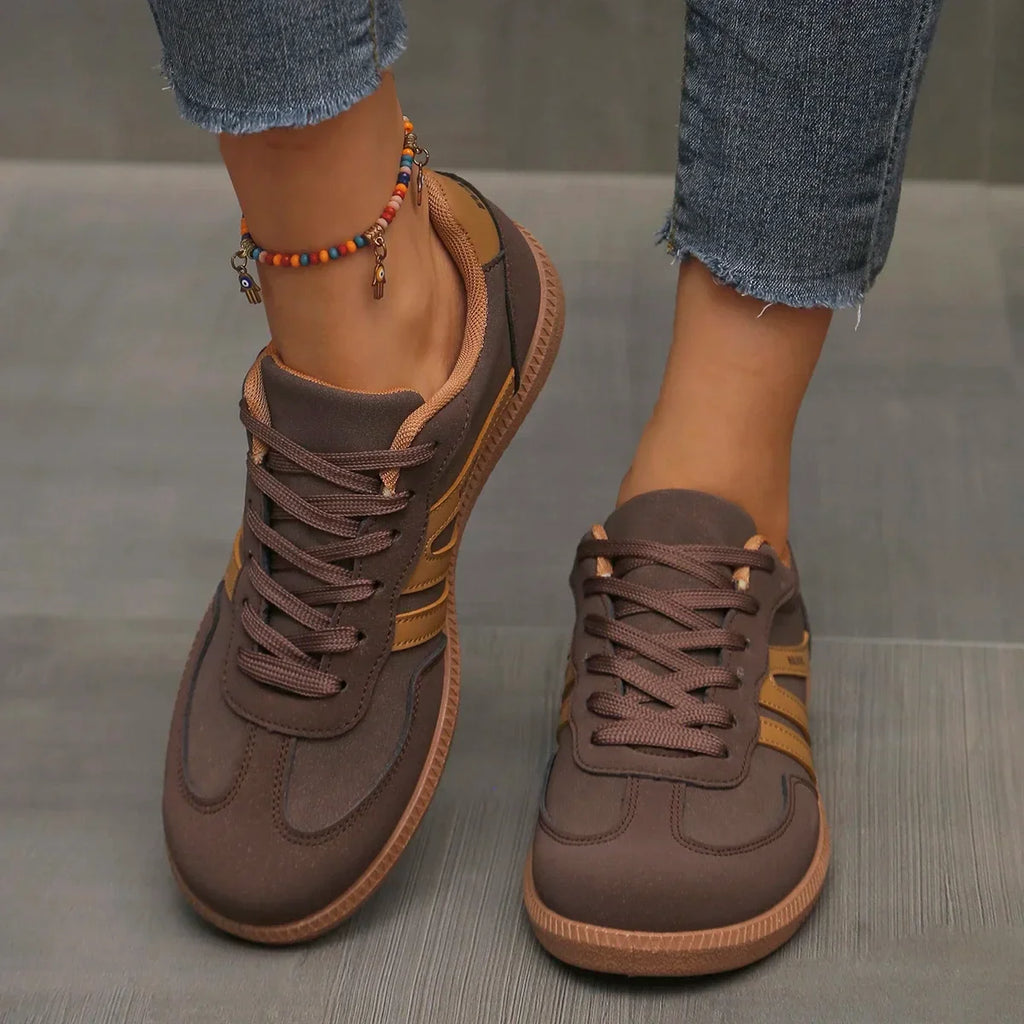 Dames loafers, instapmodel — runder-suède
