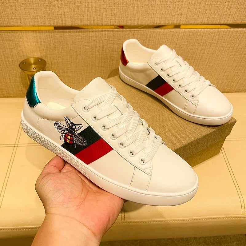 Heren skatesneakers met borduurdetails
