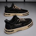 Heren plateausneakers, ademend — microvezel