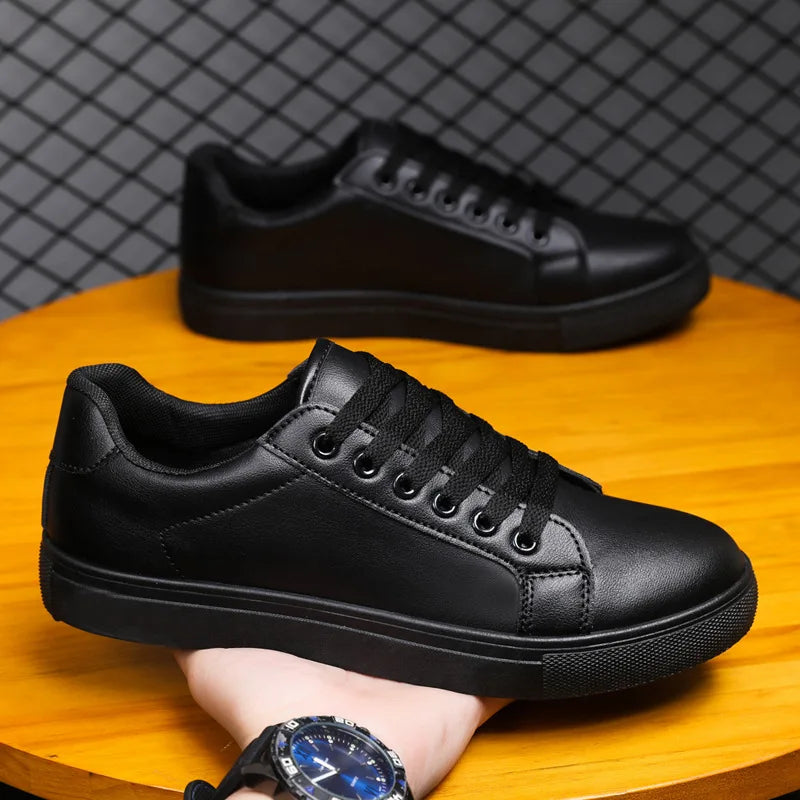 Heren skatesneakers van leer