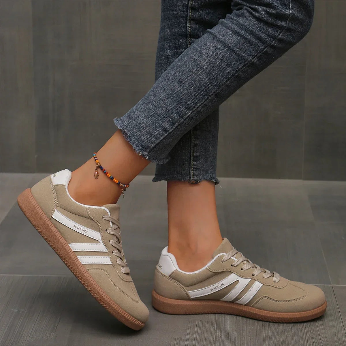 Dames loafers, instapmodel — runder-suède