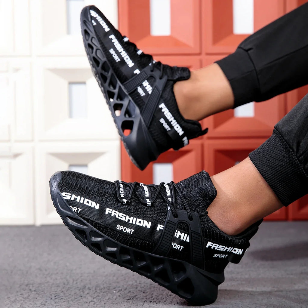 Heren plateausneakers, ademend — air mesh